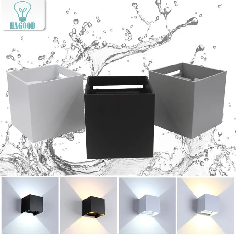 

Adjustable IP65 Waterproof Indoor & Outdoor Cube Cob LED Wall Lamp Living bedroom Restaurant Up And Down Led Garden Porch Light