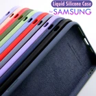 Жидкий силиконовый чехол для Samsung Galaxy A12, A41, A20S, A30S, A50S, A50, M11, M21, M31, M31S, M51, A11, A31, A70, A21S, A51, A71, микроволокно