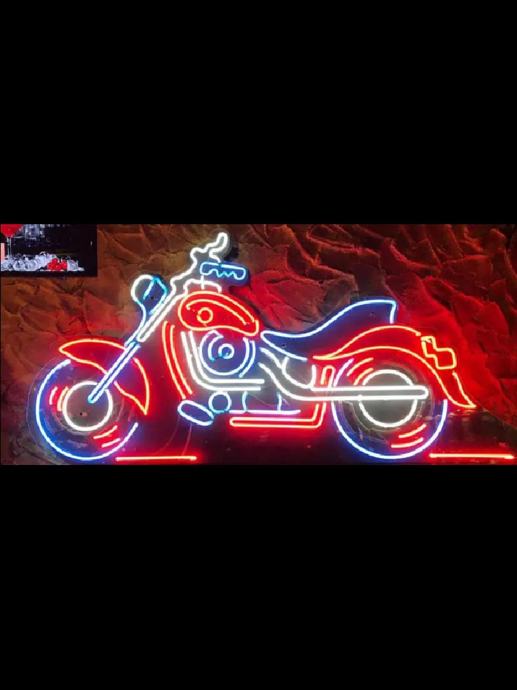 

Neon Sign Motor bike Glass Tube gavage neon sign Beer Bar Pub motorcycle neon signs Neon Lichtbak Polis Signage Shop Neon Light