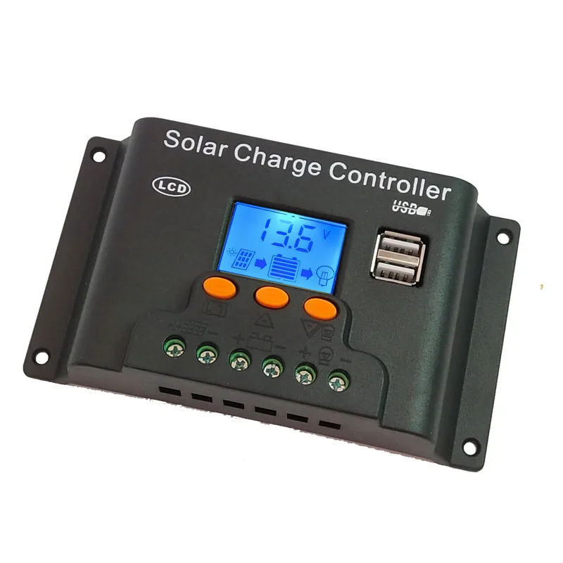 Автоматический контроллер заряда солнечной батареи 10 А/20 А/30 А 12 В 24 ШИМ