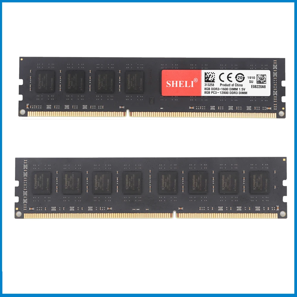 SHELI 8GB PC3-12800 DDR3 1600MHz 1,5 V 240pin оперативная Память DIMM настольная память низкой плотности