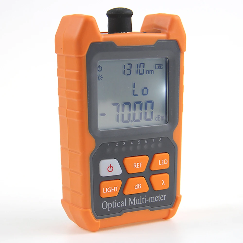 Портативный мини оптоволоконный измеритель мощности 8 длин волны со