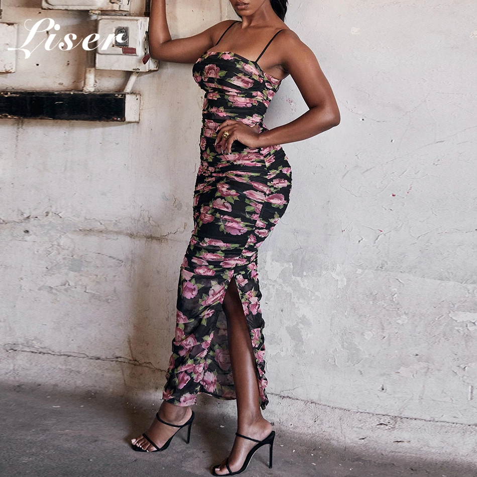 Женское платье без бретелек облегающее до щиколотки в стиле звезд для клуба и