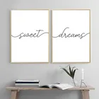 Картина сладкие сны, картина, печатный плакат, черно-белая, настенная живопись, декоративные картины, домашний декор, YX102