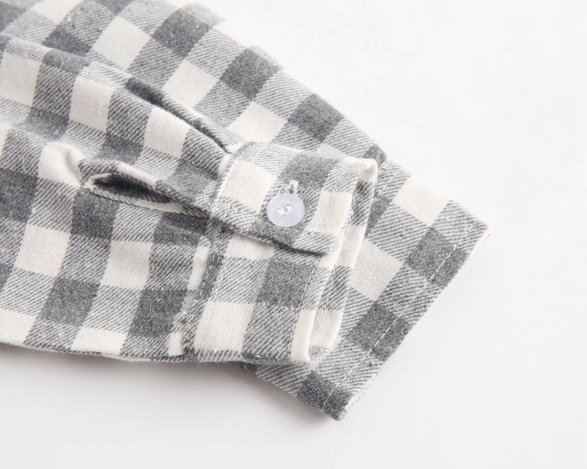 Casual Korean Baby Body Plaid Shirt Bodysuit for Newborns Long Sleeve Bodysuit for Babies Spring Autumn New Cute Baby Bodysuit