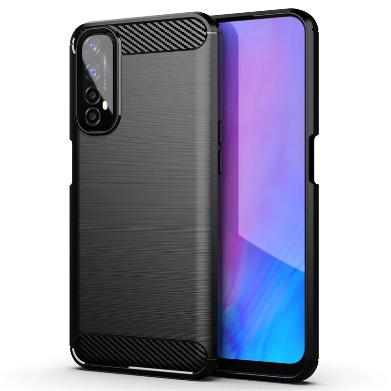 carbon fiber case for realme narzo 30 cover for realme narzo 30 funda coque soft silicone phone bumper for realme narzo 30 4g free global shipping