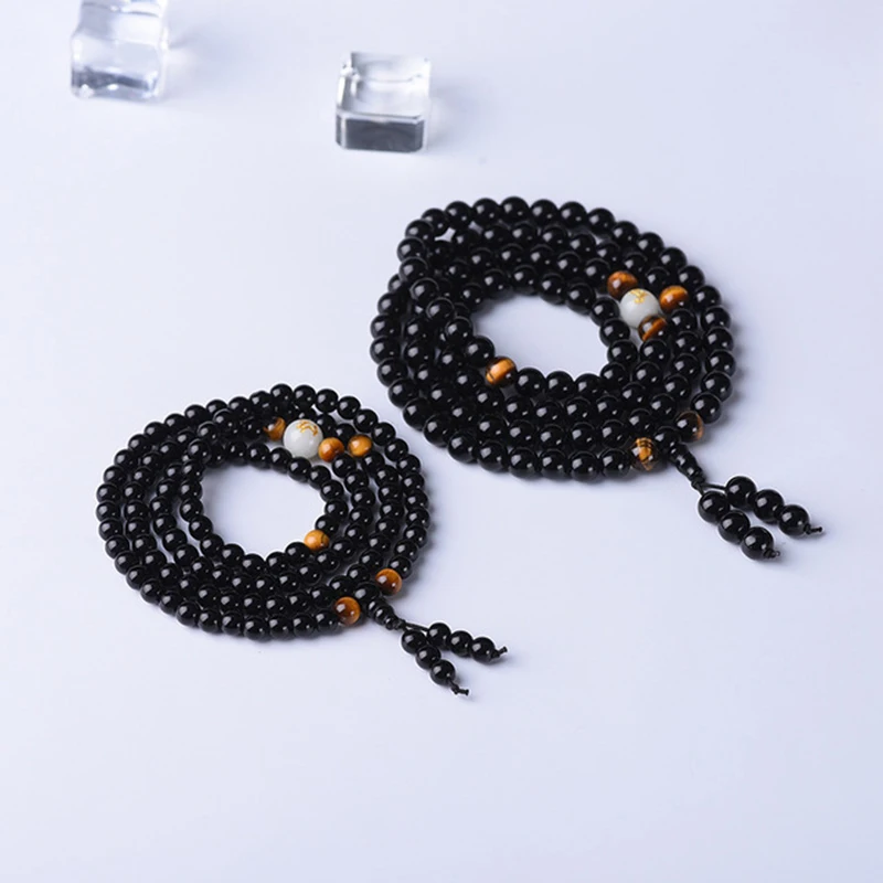 

108 obsidian bracelets couple multi-layer luminous beads bracelet jewelry for women men jewelry bracelets ornaments