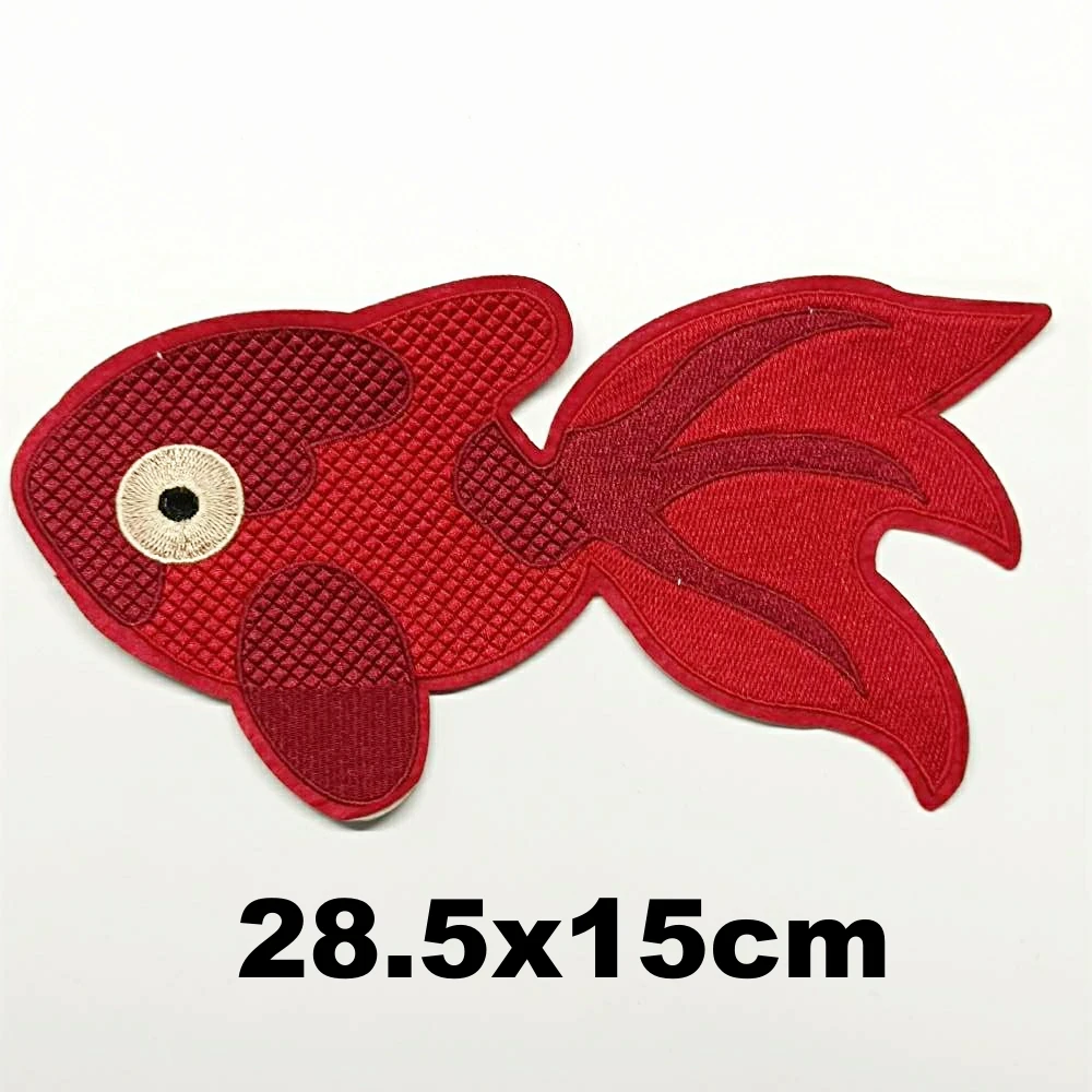 

Accessories large embroidery big fish patches for clothing OR-3364