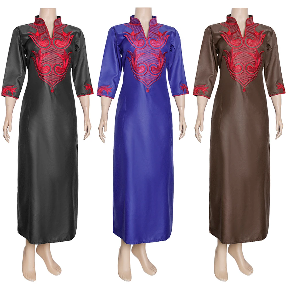 Женское платье макси с длинным рукавом H & D летнее в африканском стиле большие