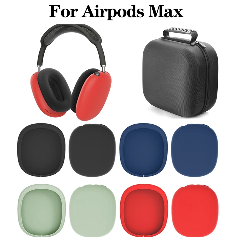 

2021 New Soft Cover Silicone Wireless Earphone For Airpods Max Headset Protection Bag Portable Storage Bag For Bluetooth Headset
