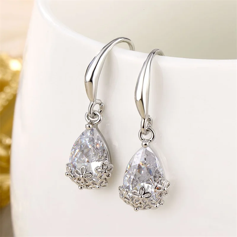 Новые длинные серьги IFMIA в виде белых капель воды милые висячие цветка цвета