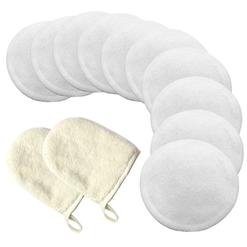 10 шт многоразовые хлопковые подушечки для макияжа средство снятия лица