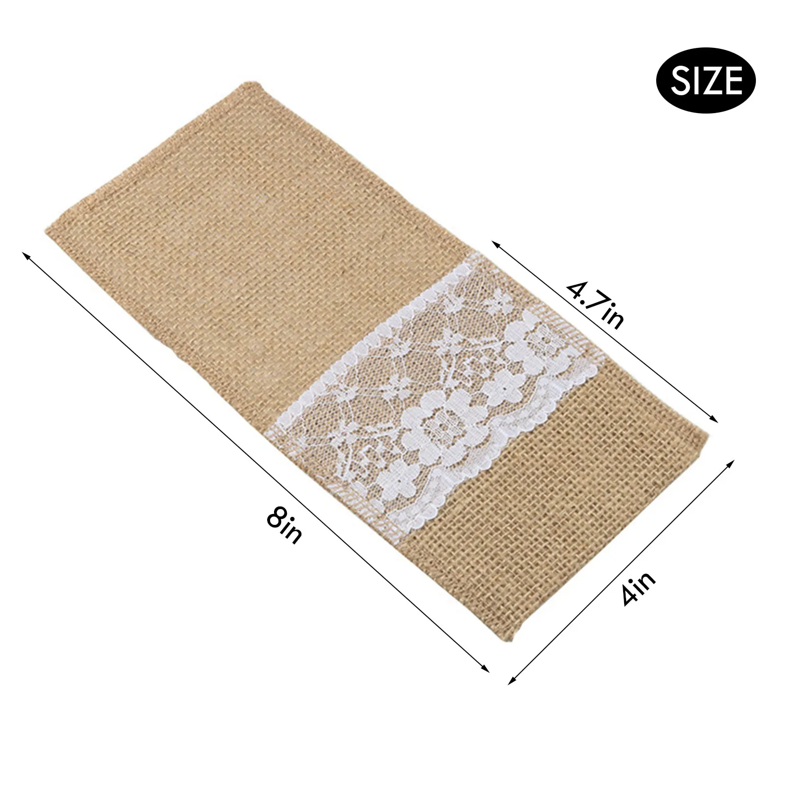 10 шт. натурального джута в декорированном мешковиной горшке столовые приборы