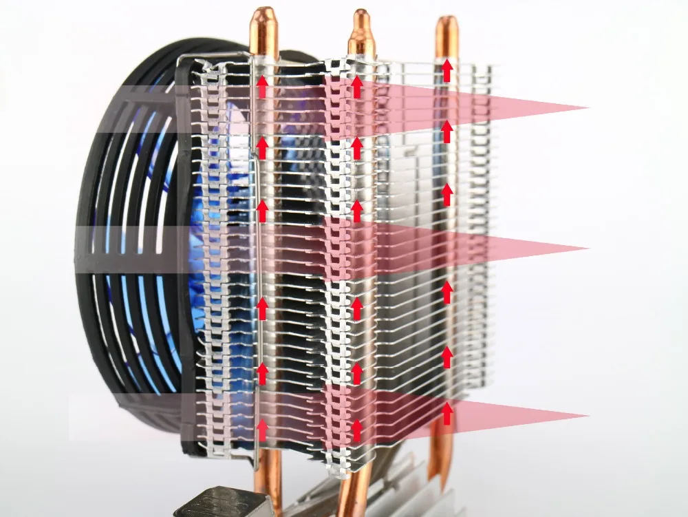 Высокое качество 2 Heatpipe Премиум кулер для процессора двухрядный шахматный радиатор труба тихий гидравлический подшипник вентилятор охлаждения