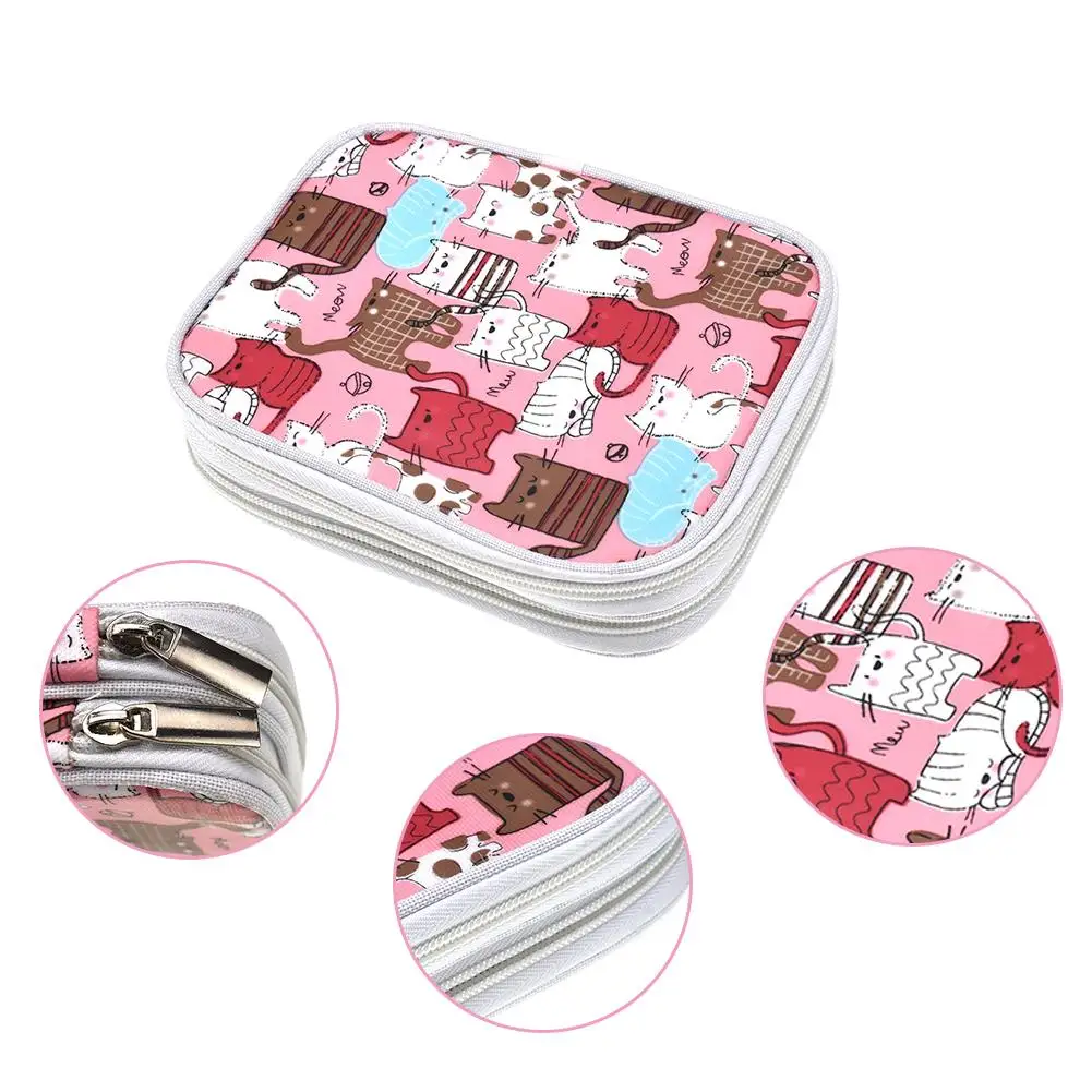 Крючок для вязания крючком сумка Органайзер на молнии с веб карманами различных