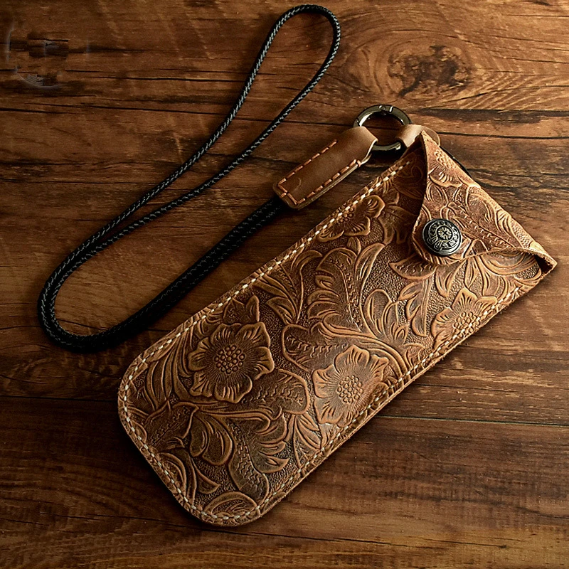 Чехол для очков мужской/женский из натуральной кожи футляр солнцезащитных с