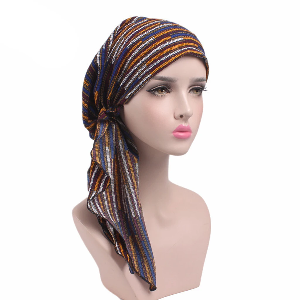 Женский клетчатый Раковый шарф тюрбан головная повязка шапочка шапка женский