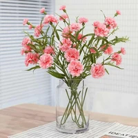 71cm carnation artificial flowers branch 6 flowers heads silk fake flower for wedding living room bedroom decoration accessories