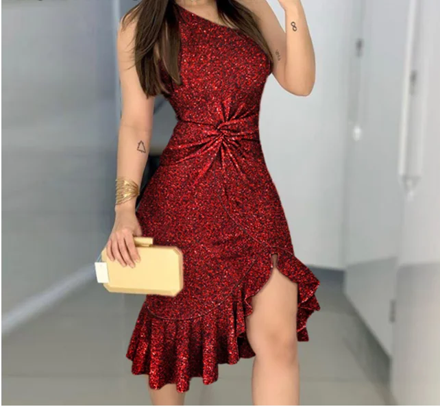 Новинка 2020 вязаное платье с серебряной нитью|Женские платья| |