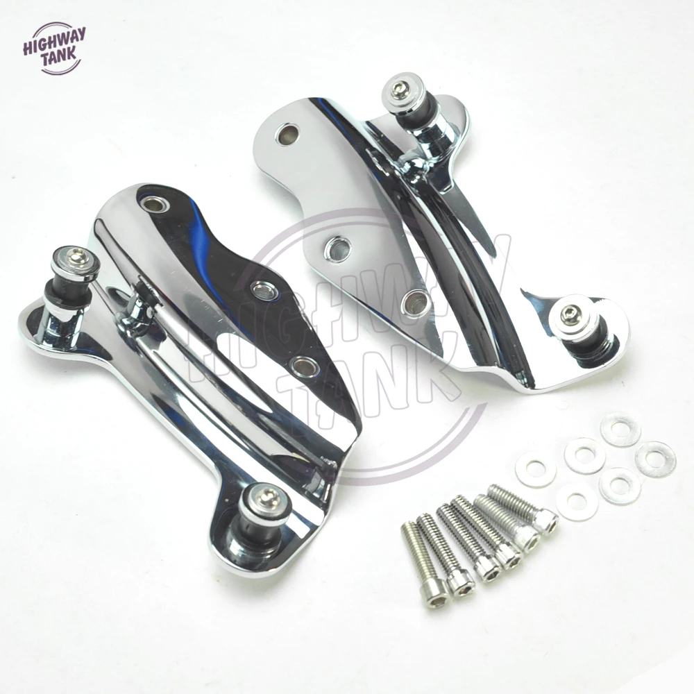 1 пара 4 четыре точки хром Мотоцикл док аппаратный комплект чехол для Harley Road King FLHR