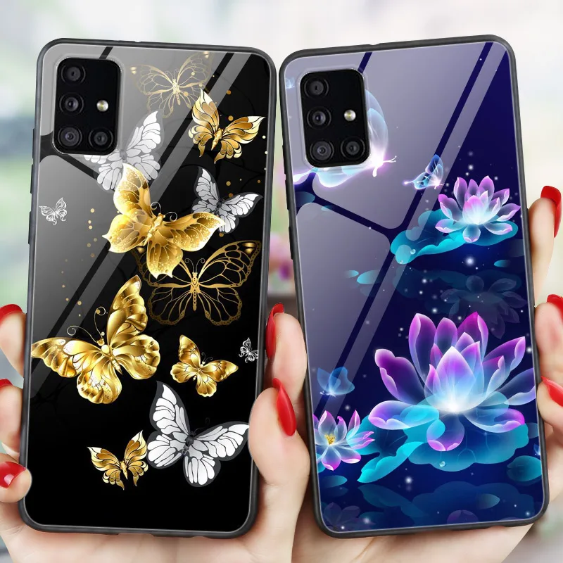 

Butterfly Phone Case FOR Samsung Galaxy A50 A70 A10 A20 A30 A40 A51 A71 A10S A20S A30S A50S A20E A21S A01 A21 A31 A41 Cover