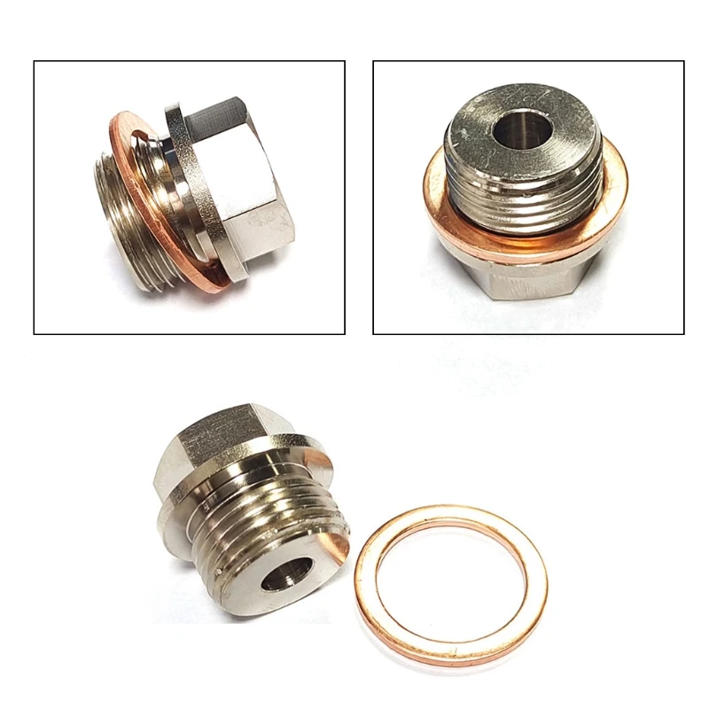 

Адаптер давления, отправляющий блок Bung Plug M18x1.5 до 1/8 "NPT Male, Температурный датчик, совместимый с большинством двигателей