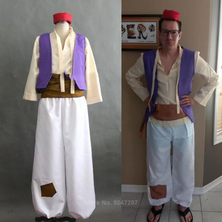 Aladdin Lamp Prince Halloween Costumes for Men Arabic Dubai Clothing Set Magic Lamp Adam Cosplay Suit Luxury Performance