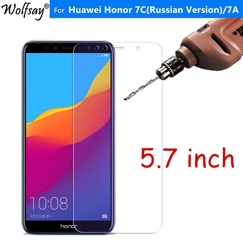 Защитное стекло для huawei Honor 7C, закаленное стекло Honor 7C, русская версия, AUM-L41, Защита экрана для huawei Honor 7C, стекло