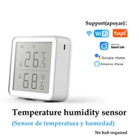 hot tuya smart humidity temperature sensor gas water leak detector door motion sensor carbon monoxide work with alexa smart life