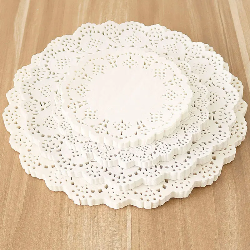 140 шт. кружевные бумажные салфетки подставка для торта из одноразовые Еда коврик