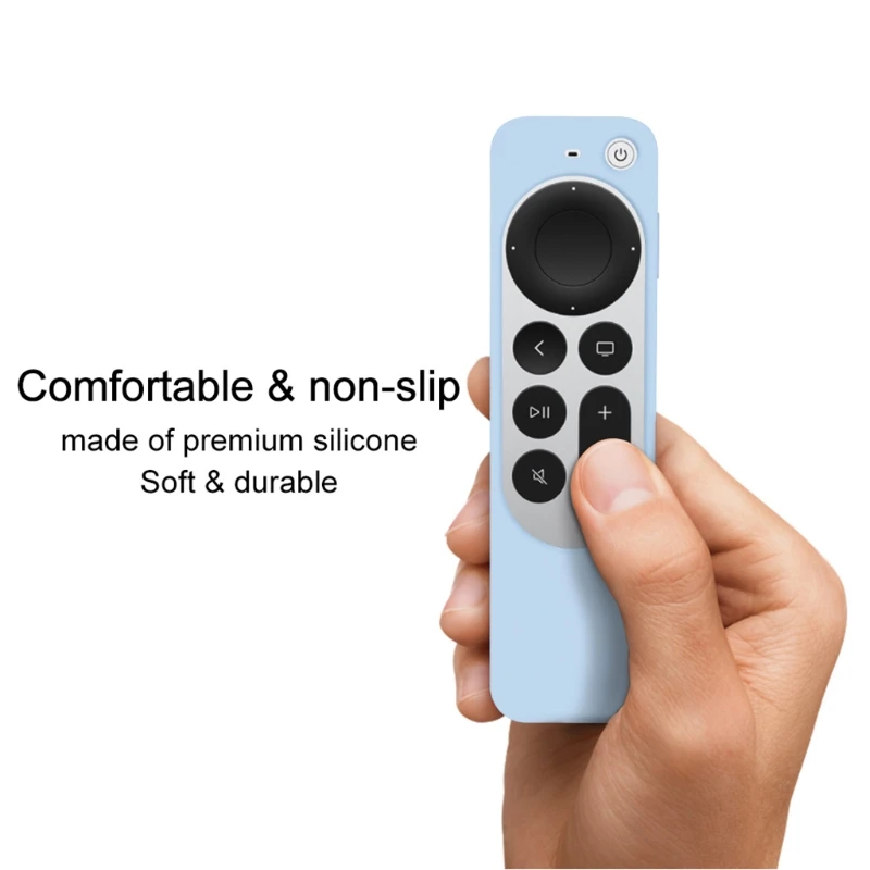 Remote Silicone Case for Apple-TV 4K Apple-TV 2021 Siri Remote 2nd Gen Non-Slip Durable Controller Protective Cover
