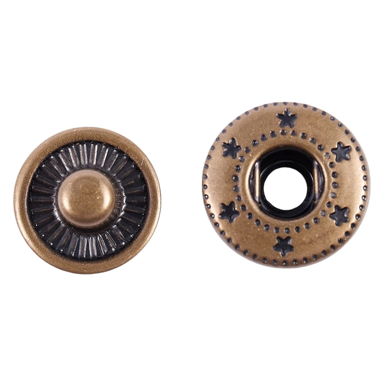 Металлическая отделка Poppers застежки кнопки Пресс шпильки 11 5 мм 6 комплектов в