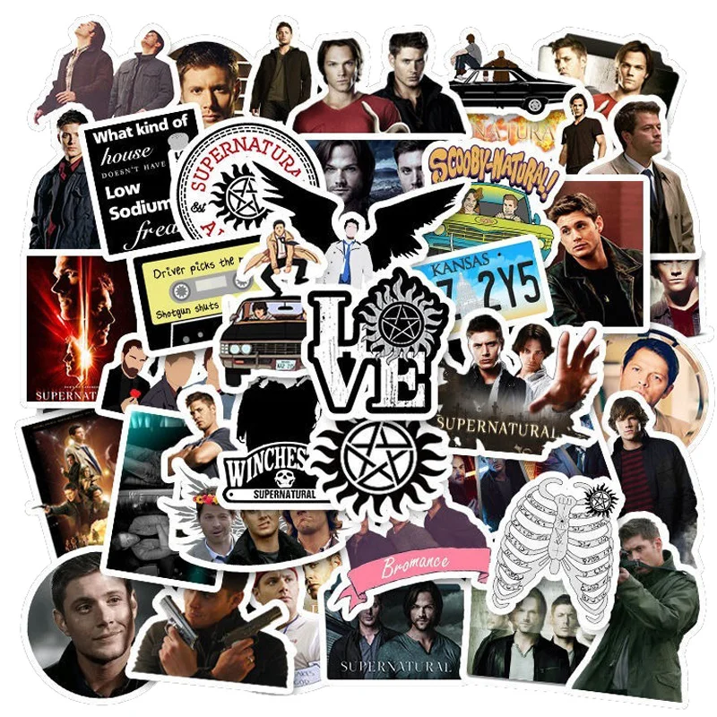 10/50 шт в наборе лидер продаж ТВ серии Сверхъестественное наклейки для скейтборда