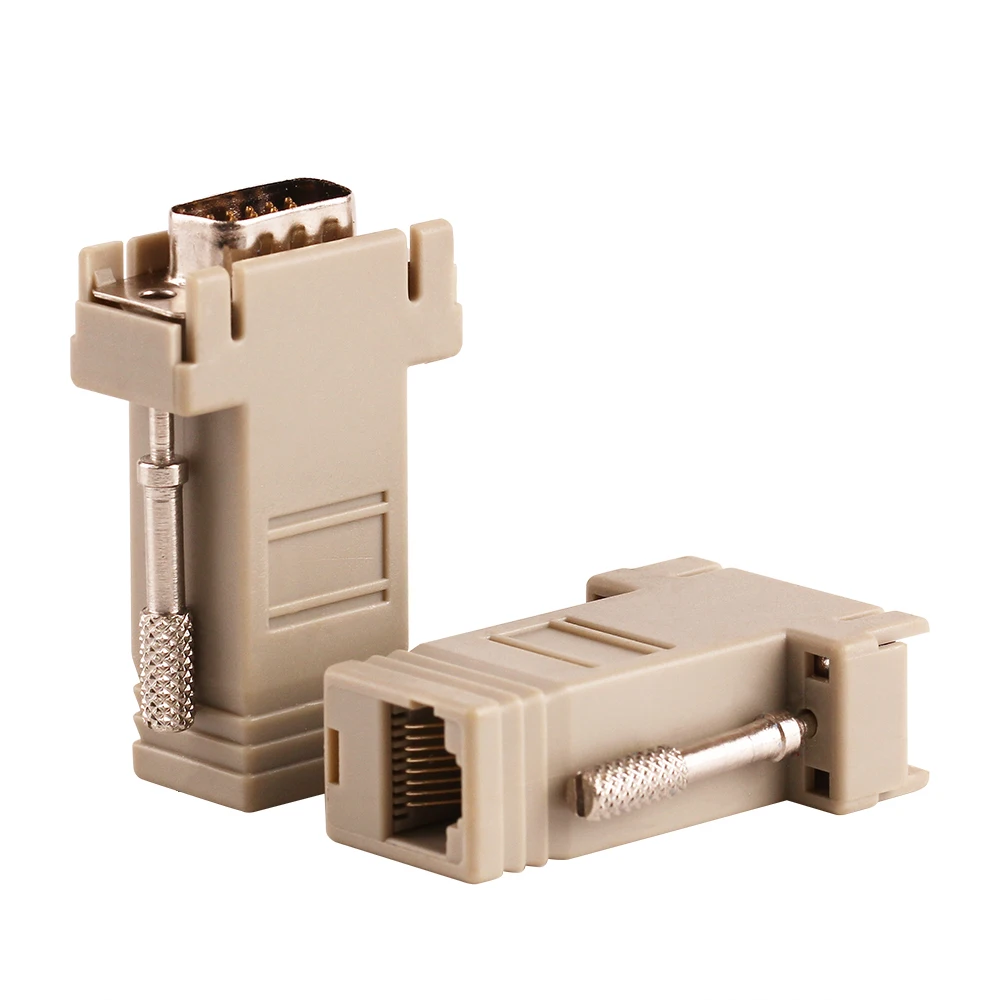 ZJT40 15PIN VGA к RJ45 разъем новый удлинитель штекер локальной сети Cat5 Cat5e Ethernet Женский