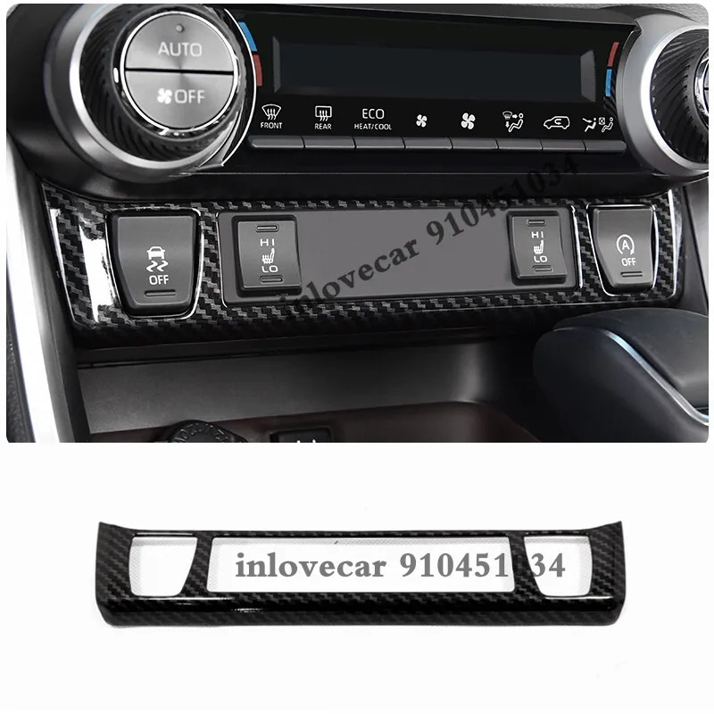 

ABS Carbon Fibre Car Interior Seat Heating Switches Controller Cover Trim Styling Accessories 2019 2020 For Toyota RAV4 RAV 4