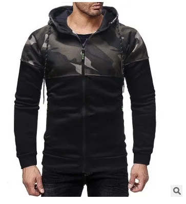 Black-style 2 CYSINCOS Мужская Спортивная повседневная одежда на молнии, модные толстовки, флисовая куртка, осенние толстовки, осенне-зимнее пальто, толстовки с капюшоном Hombre - Цвет: Black-style 2