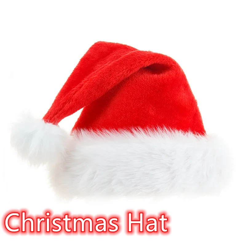 

Santa Father Hat Adults Kids Christmas Hats Red White Polyester Xmas Fancy Dress Costume Hat Christmas Decoration Party Supplies