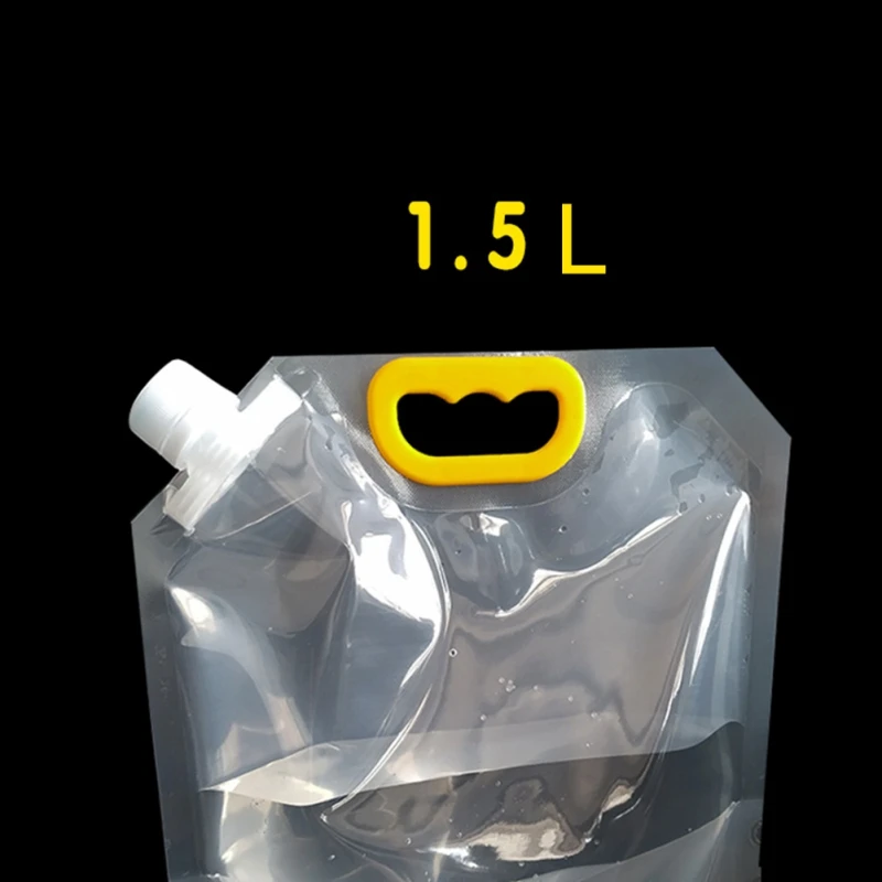 

1.5/2.5/5L Reusable Portable Covered Water Liquid Bag Flask Kit Self-Brewing Beer Packaging Bag with Suction Nozzle Handle Wine