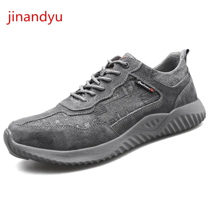 

High/low Men's Safety Shoes Steel Toe Work Boots Anti-smashing Anti-stab Construction Welding Shoes Indestructible Working Shoes