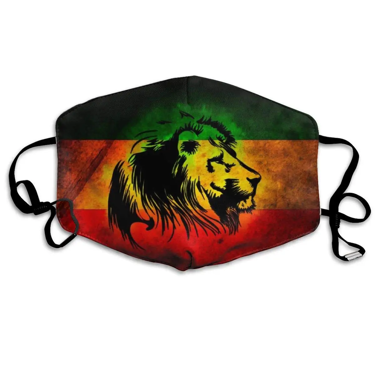 

Unisex Fashion Anti Dust Pollution Outdoor Mouth Mask with Adjustable Ear Loops Protection Warm Windproof Reggae Rasta Flag Lion