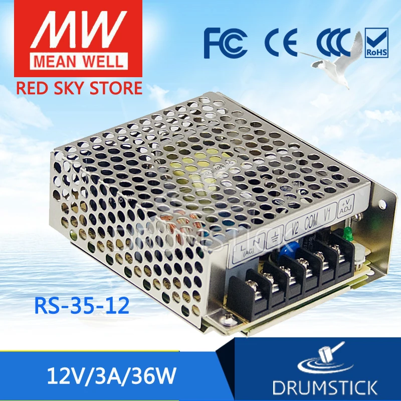 Оптовая цена означает хорошо RS 35 12 В 3A meanwell 36 Вт Один выход импульсный источник