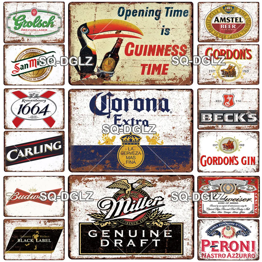 Пива металлический знак Винтаж Жестяная Табличка с надписью Настенный декор для