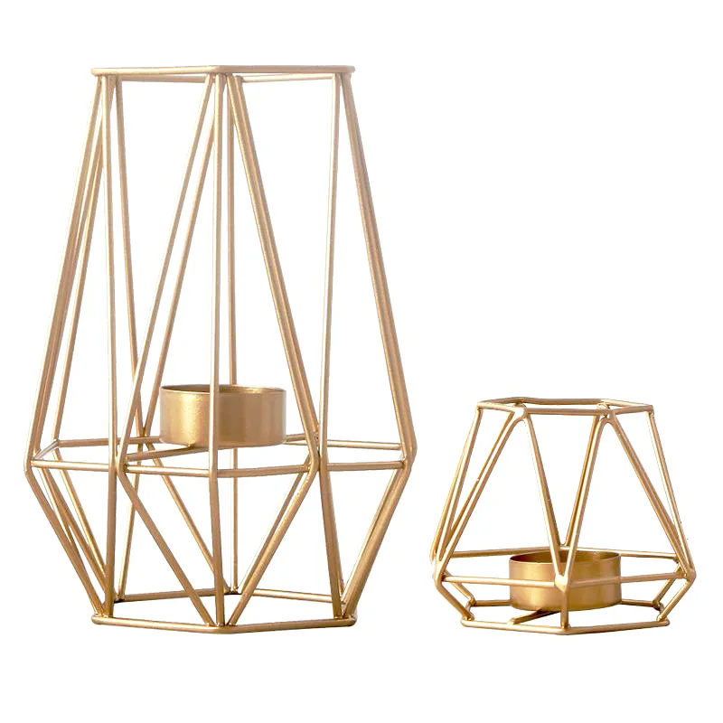 Скандинавский Золотой Роскошный Металлический Подсвечник современный дизайн