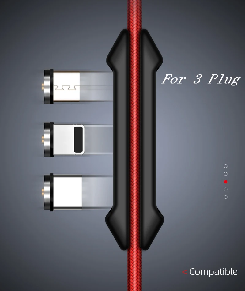 3 в 1 чехол с магнитными разъемами для Micro USB Type C переносной хранения магнитным