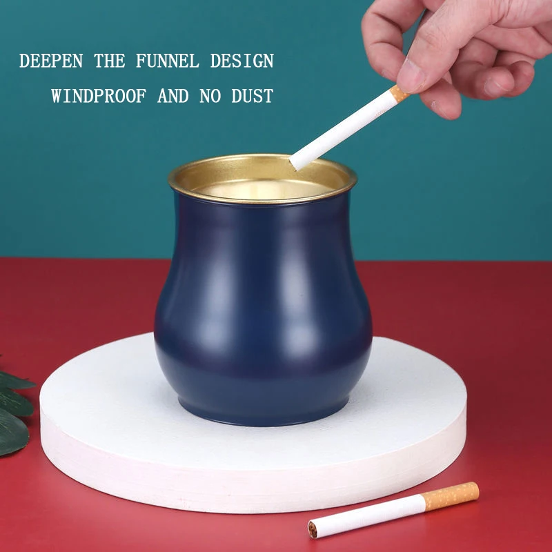 

Stainless Steel Car Ashtray Smokeless Auto Cigarette Ashtray Holder Creative Windproof Business Gift Car Car With Lid Asht