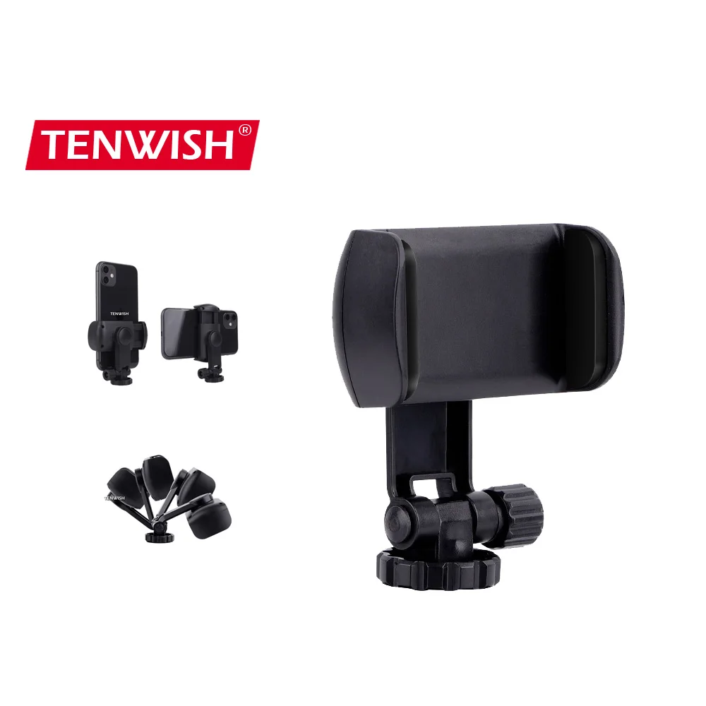 Вращающийся держатель TENWISH для смартфона с наклонной головкой зажим карданного