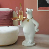 nordic modern ordinary home decor living room decoration figurine large size floor ornaments polar bear statue collectibles gift