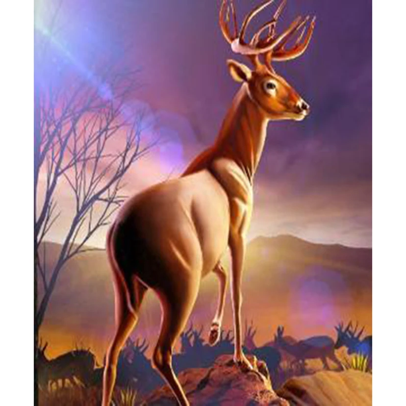 Алмазная живопись животные Бабочка олень руки вышивка квадратные круглые наборы