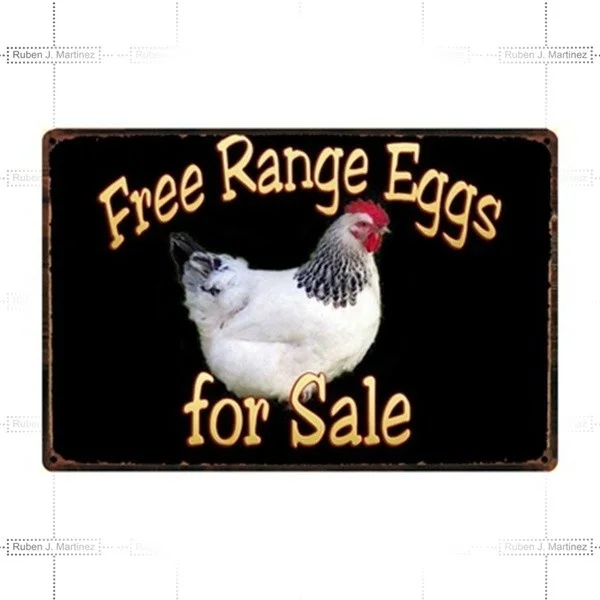 

Retro tin paintings New Vintage Retro Metal Tin Sign Free Range Eggs For Sale Farm Street Garage & Home Bar Club Kitchen