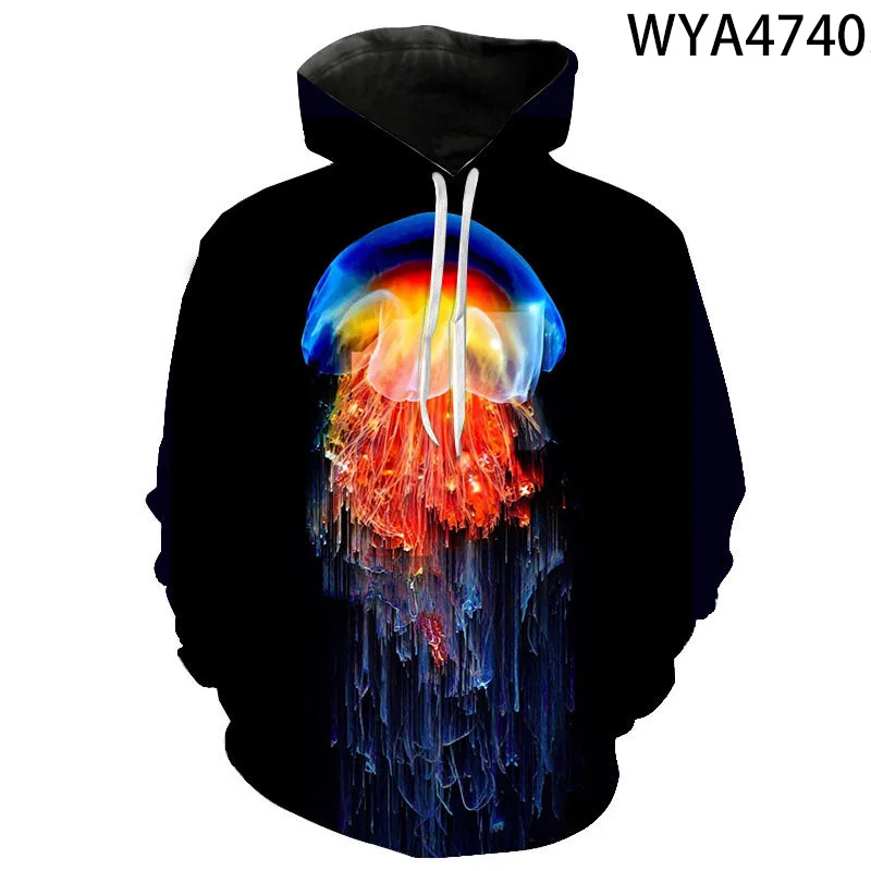 

Streetwear Fashion Boy Girl Kids Marine Life Jellyfish 3D Printed Hoodies Sweatshirts Men Women Children Pullover Cool Jacket